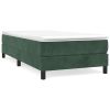 Boxspring met matras fluweel donkergroen 100x200 cm