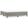 Boxspring met matras fluweel lichtgrijs 200x200 cm