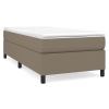 Boxspring met matras stof taupe 90x190 cm