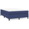 Boxspring met matras stof blauw 140x200 cm