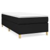 Boxspring met matras stof zwart 80x200 cm