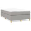 Boxspring met matras stof lichtgrijs 120x200 cm