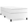 Boxspring met matras kunstleer wit 80x200 cm