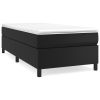 Boxspring met matras kunstleer zwart 100x200 cm