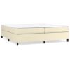 Boxspring met matras kunstleer crèmekleurig 200x200 cm