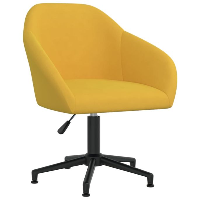 Eetkamerstoelen draaibaar 2 st fluweel geel