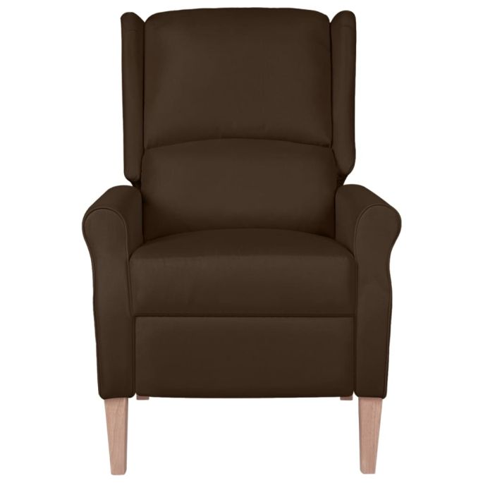 Fauteuil verstelbaar stof donkerbruin