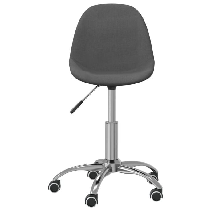 Eetkamerstoelen 4 st draaibaar stof donkergrijs