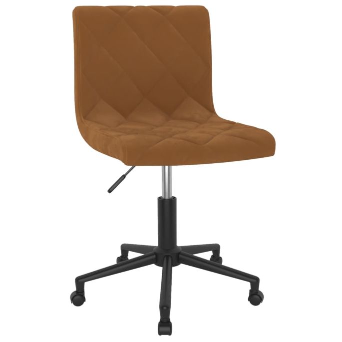 Eetkamerstoelen draaibaar 4 st fluweel bruin