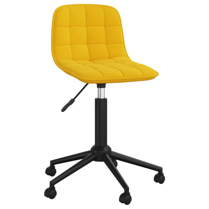Eetkamerstoelen draaibaar 4 st fluweel geel