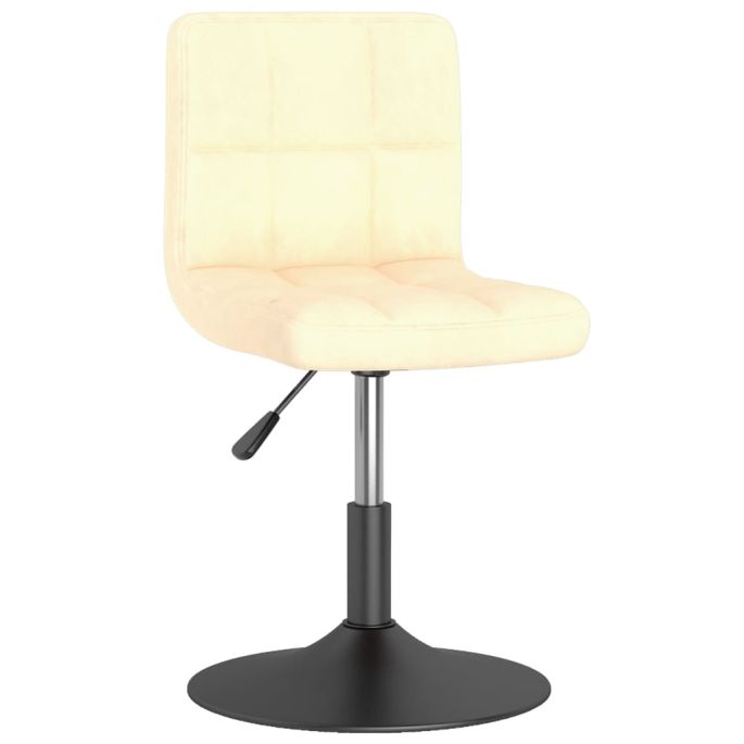 Eetkamerstoelen draaibaar 4 st fluweel crèmekleurig