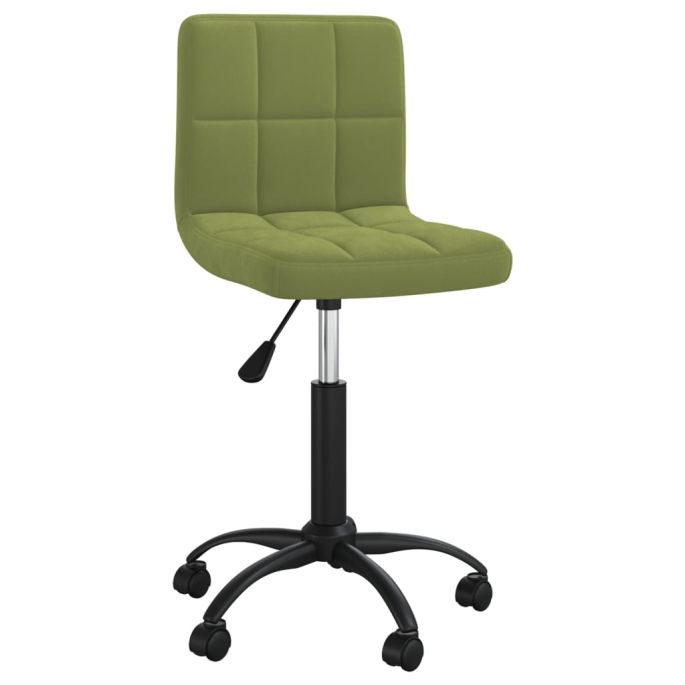 Eetkamerstoelen draaibaar 6 st fluweel lichtgroen