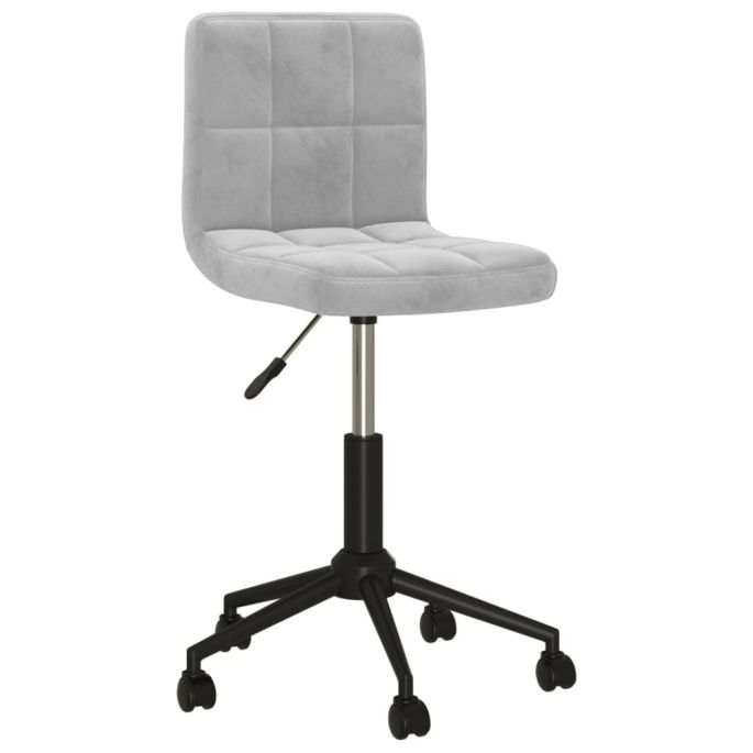 Eetkamerstoelen draaibaar 6 st fluweel lichtgrijs