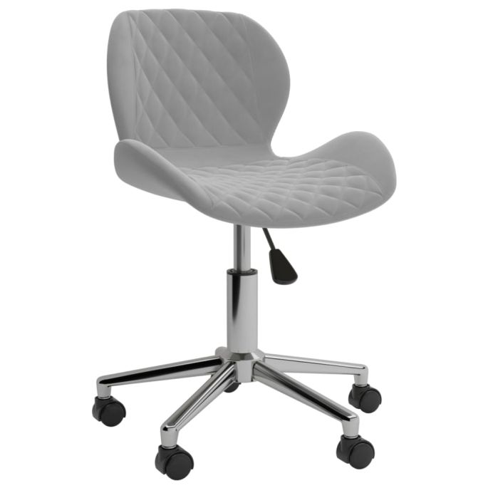 Eetkamerstoelen draaibaar 6 st fluweel lichtgrijs