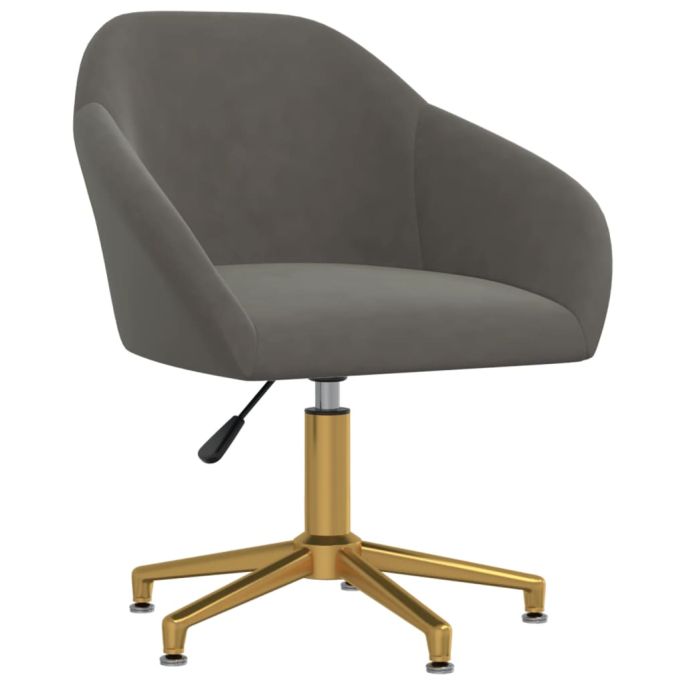 Eetkamerstoelen draaibaar 6 st fluweel donkergrijs