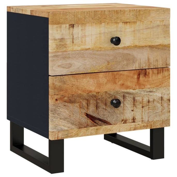 Nachtkastje 40x33x46 cm massief mangohout