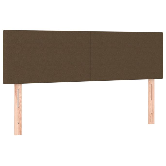 Hoofdborden 2 st 72x5x78/88 cm stof donkerbruin