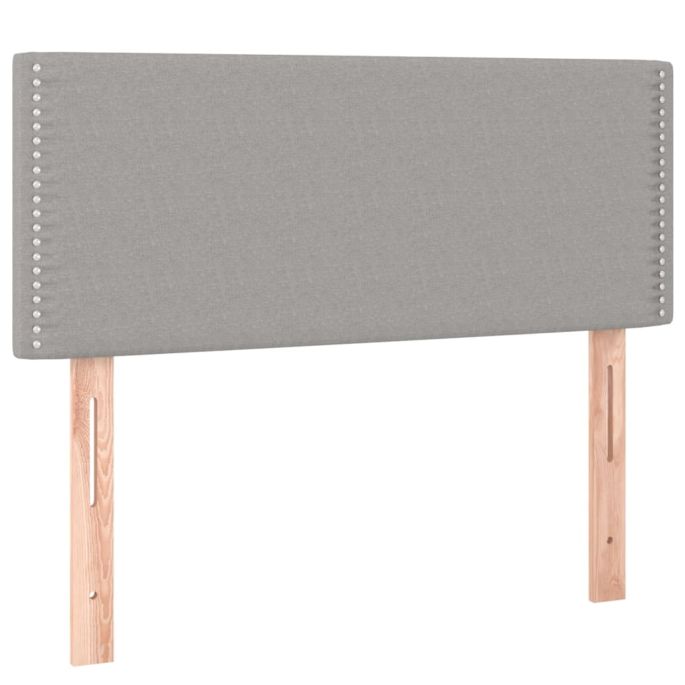 Hoofdbord 100 x 5 x 78/88 cm stof lichtgrijs