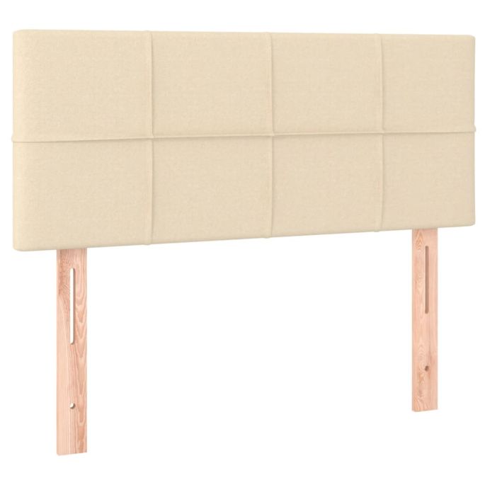 Hoofdbord 80x5x78/88 cm stof crèmekleurig
