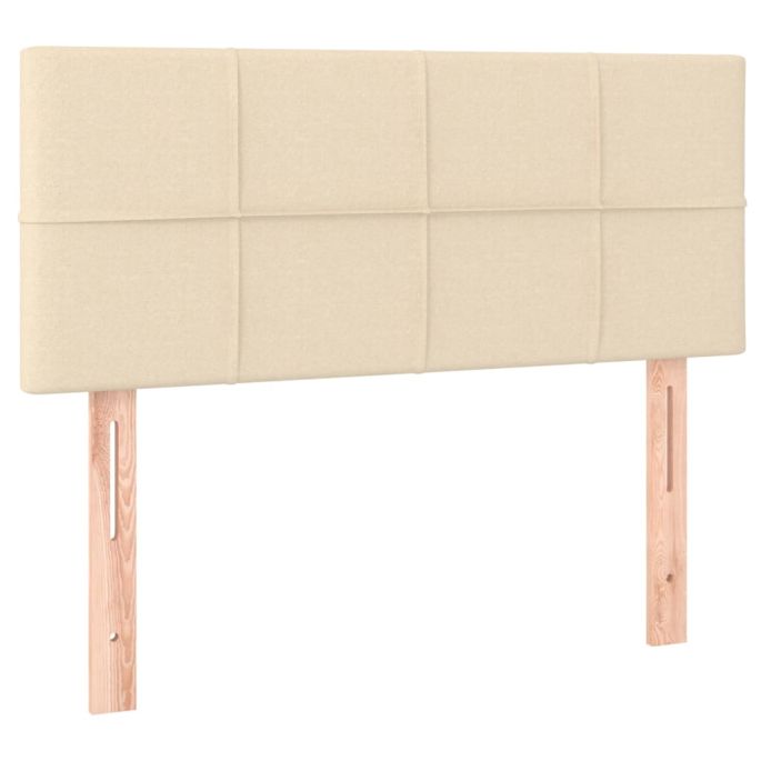 Hoofdbord 90x5x78/88 cm stof crèmekleurig