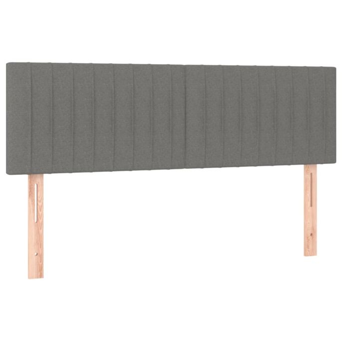 Hoofdborden 2 st 72x5x78/88 cm stof donkergrijs