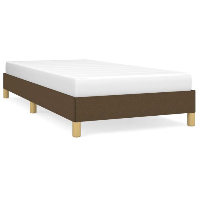 Bedframe stof donkerbruin 80x200 cm