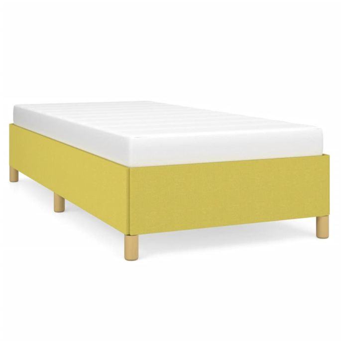 Bedframe stof groen 100x200 cm