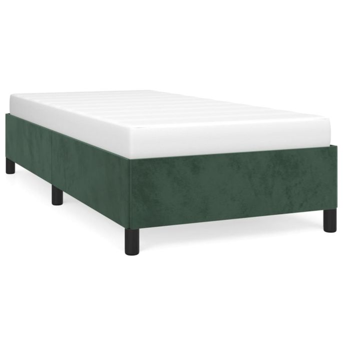 Bedframe fluweel donkergroen 80x200 cm