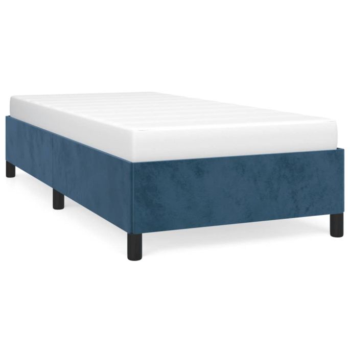 Bedframe fluweel donkerblauw 90x190 cm
