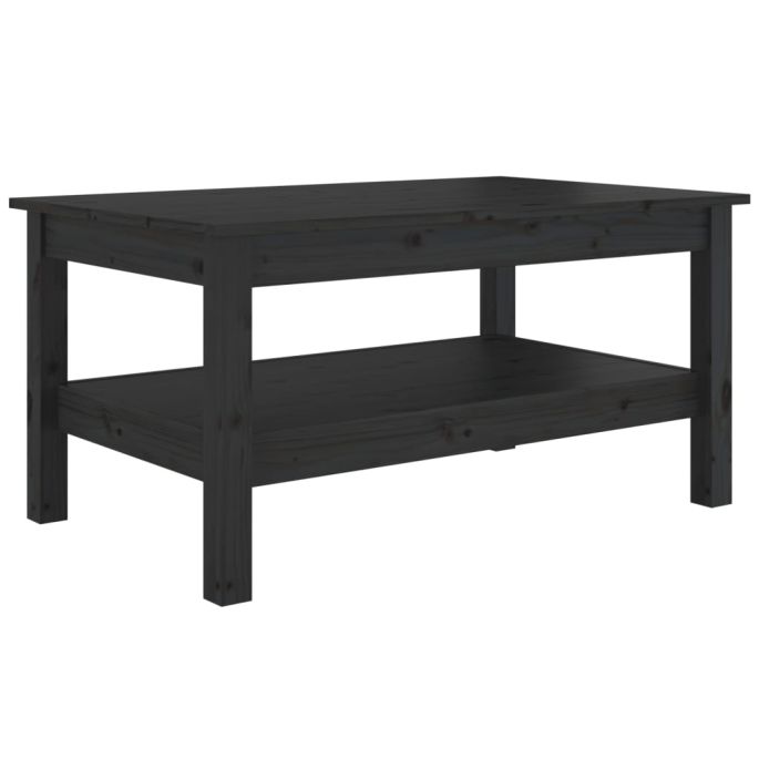 Salontafel 80x50x40 cm massief grenenhout zwart