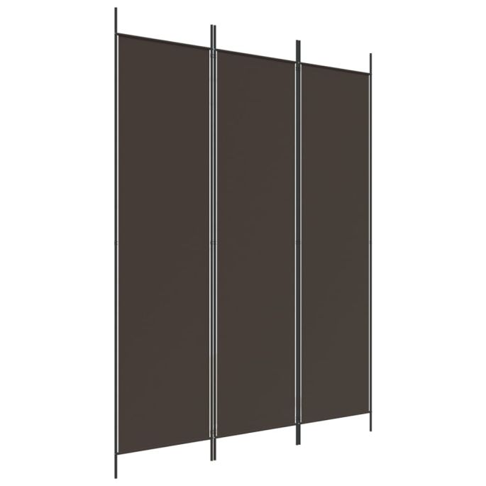 Kamerscherm met 3 panelen 150x200 cm stof bruin