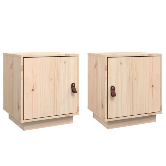 Nachtkastjes 2 st 40x34x45 cm massief grenenhout