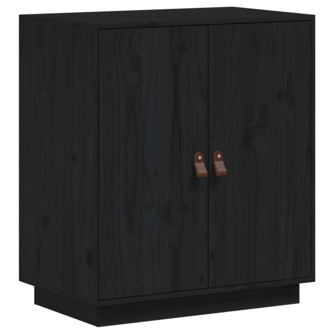 Dressoir 65,5x40x75 cm massief grenenhout zwart