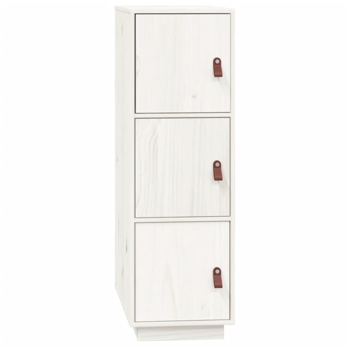 Hoge kast 34x40x108,5 cm massief grenenhout wit
