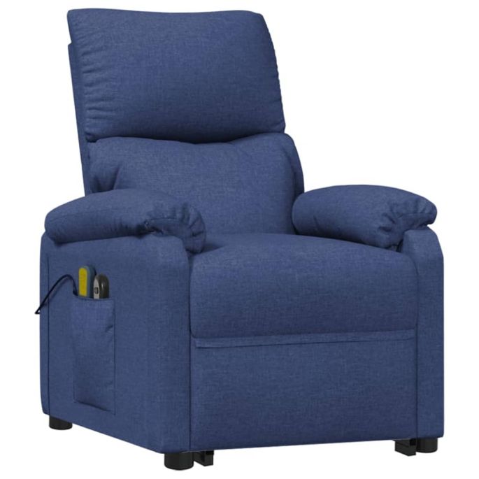 Sta-op-massagestoel stof blauw