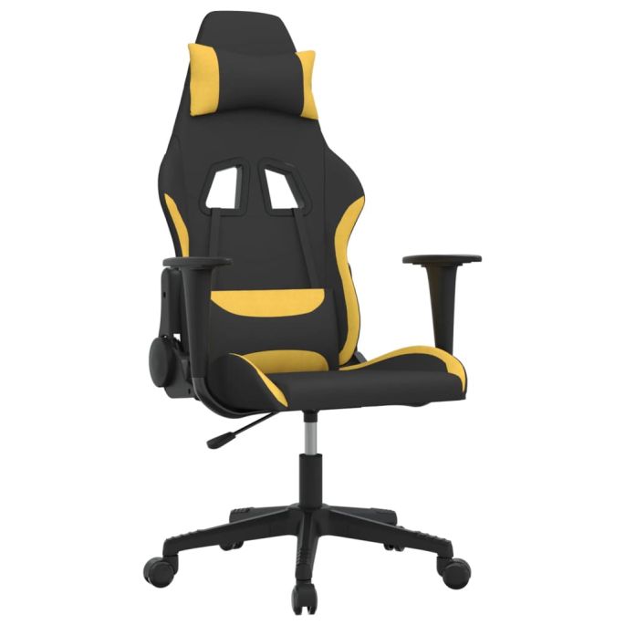 Gamestoel stof zwart en geel