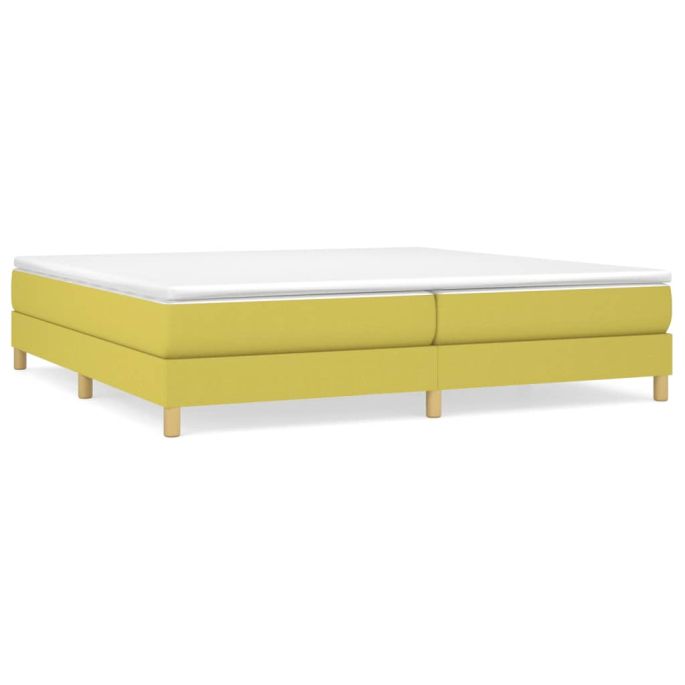 Boxspringframe stof groen 200x200 cm