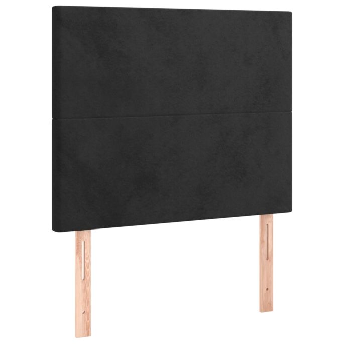 Hoofdborden 2 st 80x5x78/88 cm fluweel zwart