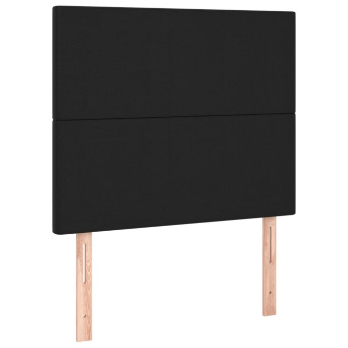Hoofdborden 2 st 100x5x78/88 cm kunstleer zwart
