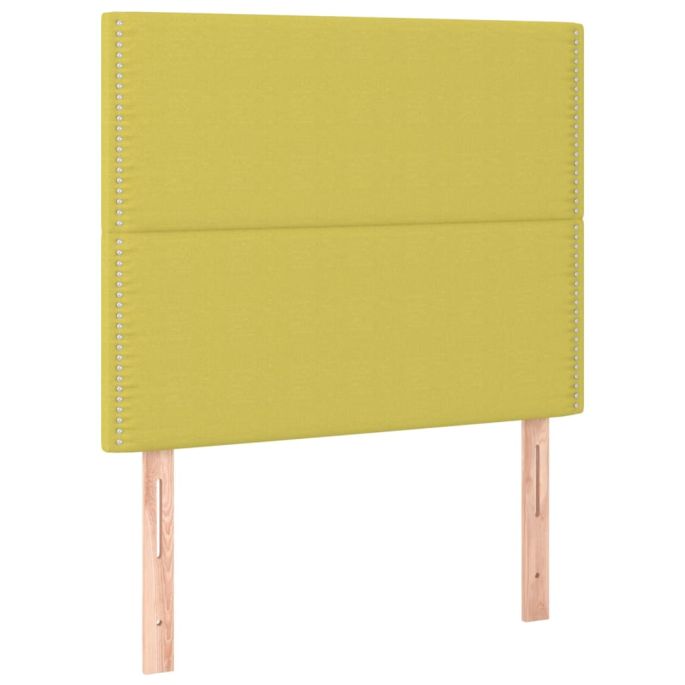 Hoofdborden 2 st 90x5x78/88 cm stof groen