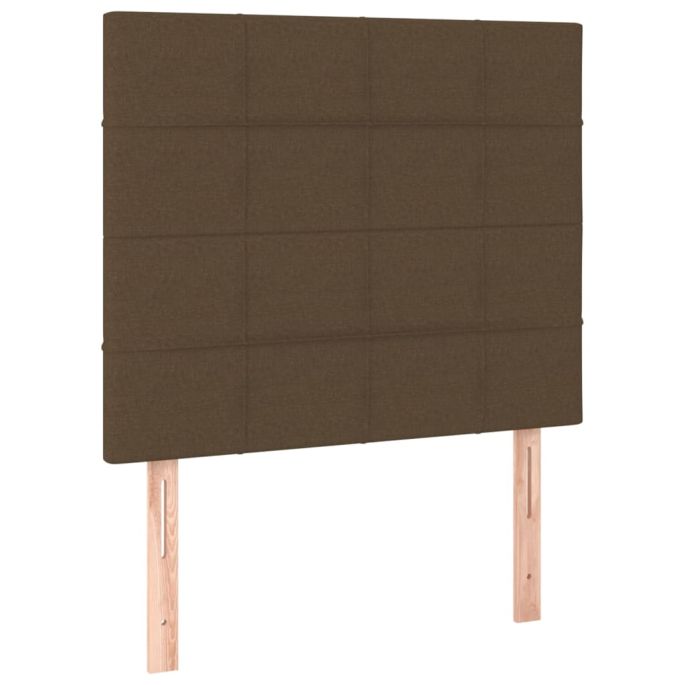 Hoofdborden 2 st 80x5x78/88 cm stof donkerbruin