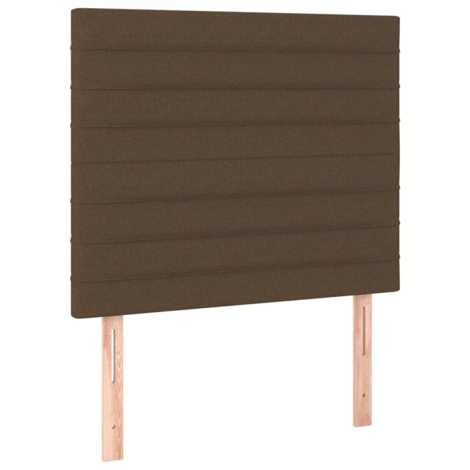 Hoofdborden 2 st 100x5x78/88 cm stof donkerbruin