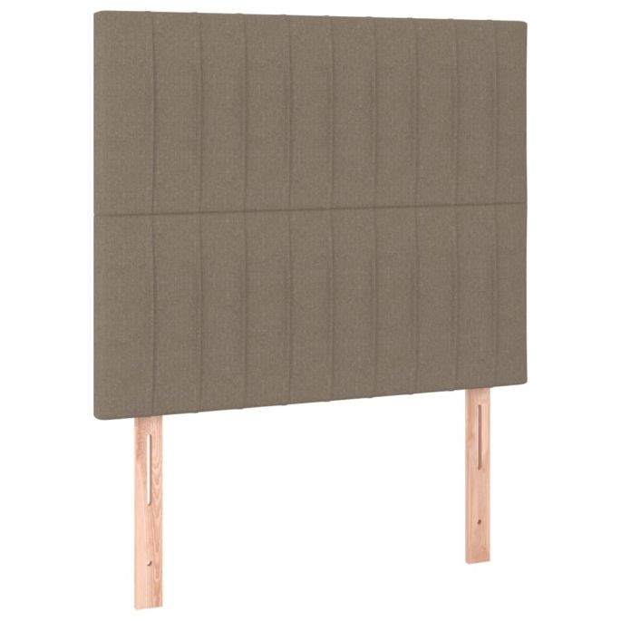 Hoofdborden 2 st 80x5x78/88 cm stof taupe