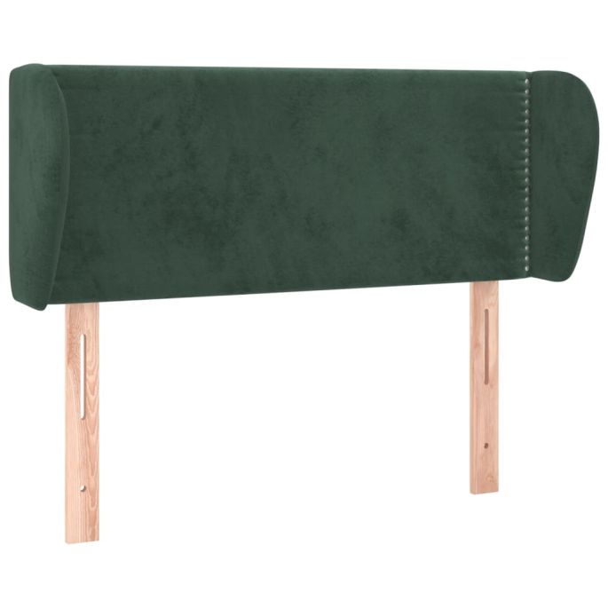 Hoofdbord met randen 83x23x78/88 cm fluweel donkergroen