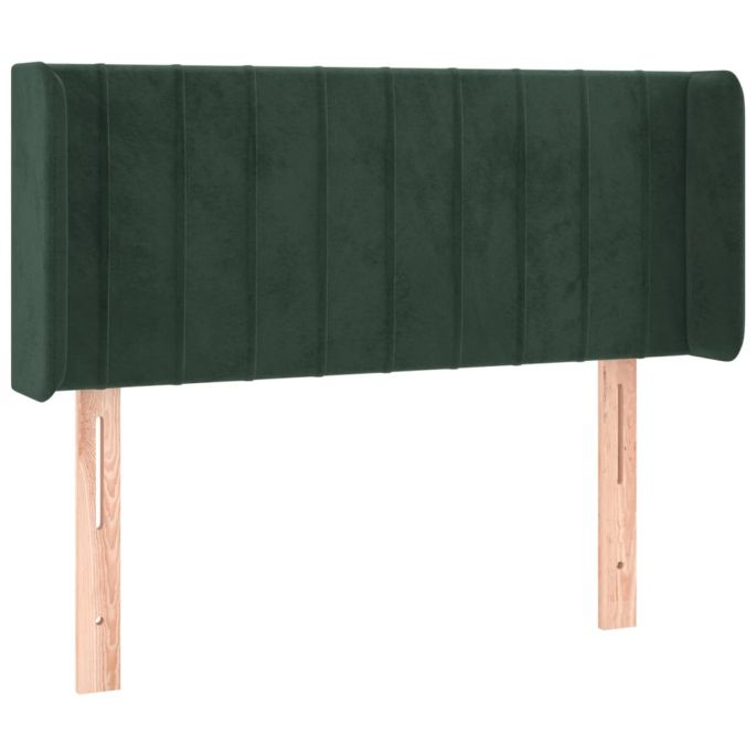Hoofdbord met randen 103x16x78/88 cm fluweel donkergroen