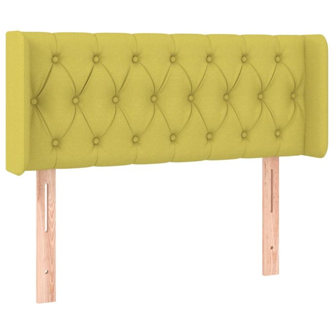 Hoofdbord met randen 93x16x78/88 cm stof groen