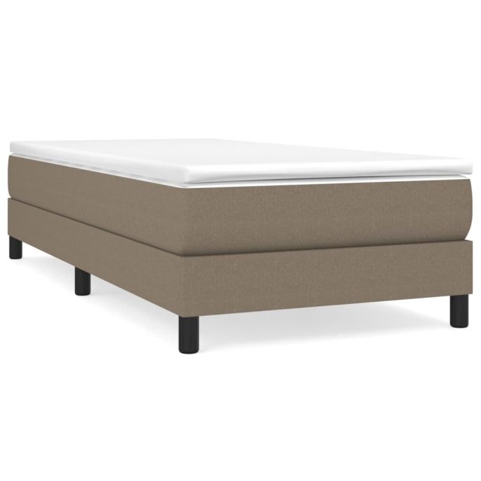Boxspring met matras stof taupe 100x200 cm
