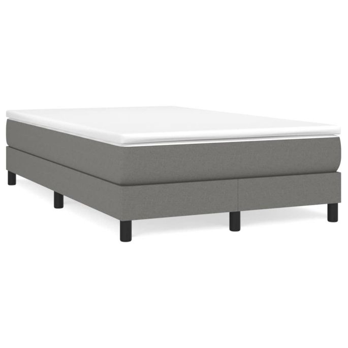 Boxspring met matras stof donkergrijs 120x200 cm