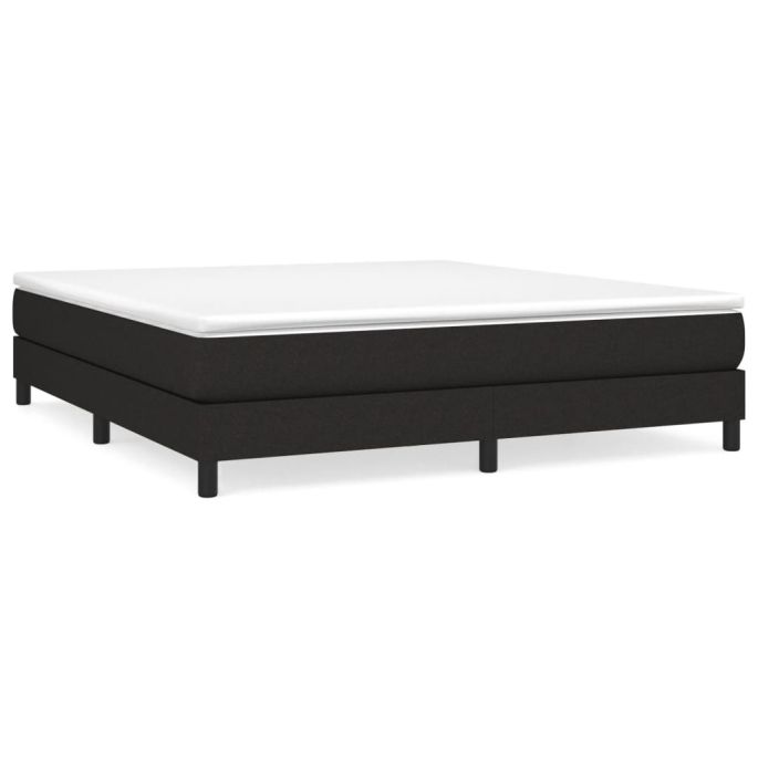 Boxspring met matras stof zwart 180x200 cm