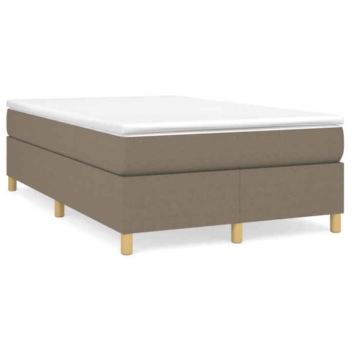Boxspring met matras stof taupe 120x200 cm